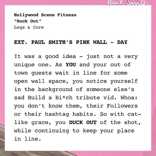 Pic Hollywood Scene Fitness Paul Smith Pink Wall 01